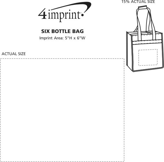 Imprint Area of Six Bottle Bag