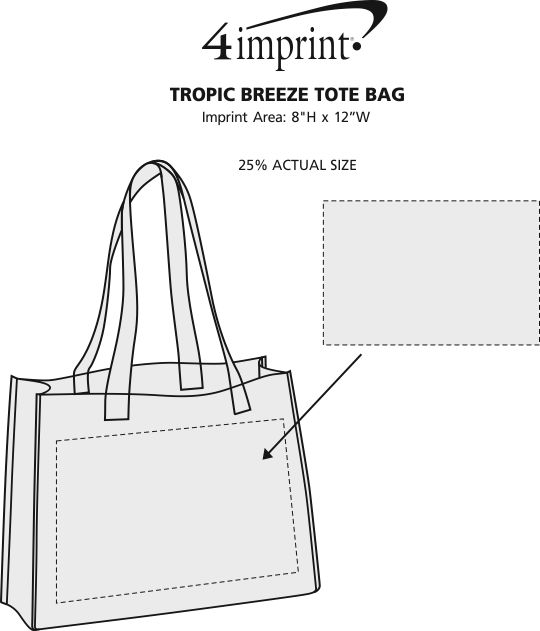 Imprint Area of Tropic Breeze Tote Bag