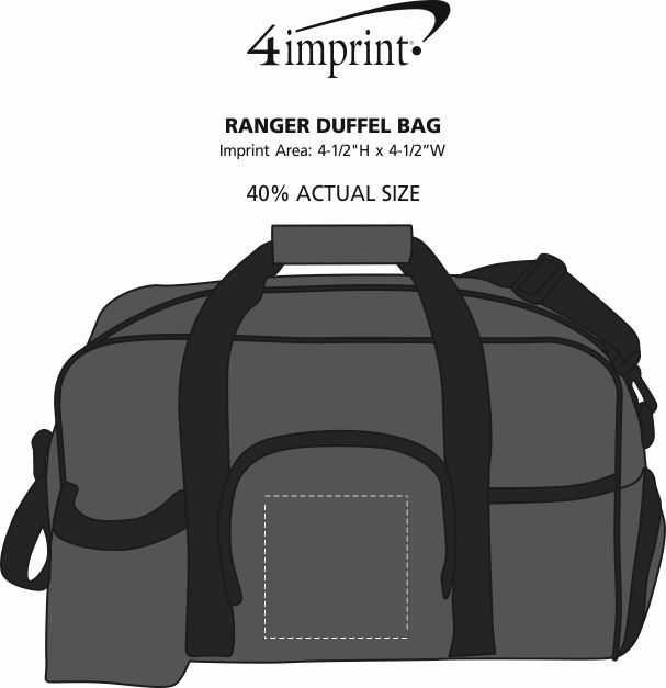 Imprint Area of Ranger Duffel Bag