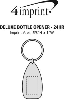 Imprint Area of Deluxe Bottle Opener - 24 hr