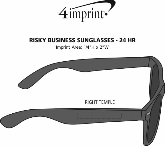 Imprint Area of Risky Business Sunglasses - Opaque - 24 hr