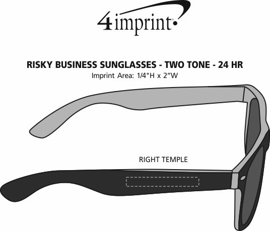 Imprint Area of Risky Business Sunglasses - Two Tone - 24 hr