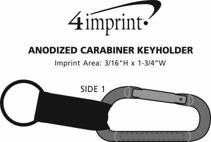 Imprint Area of Anodized Carabiner Keyholder