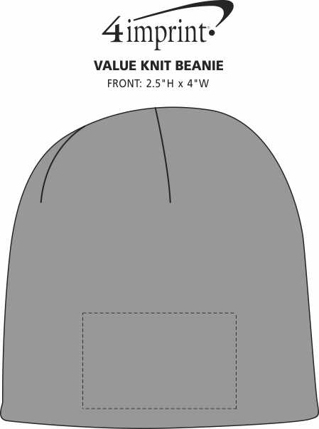 Imprint Area of Benton Knit Beanie