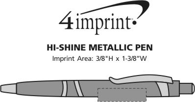 Imprint Area of Hi-Shine Metallic Pen
