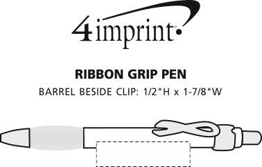 Imprint Area of Ribbon Clip Grip Pen