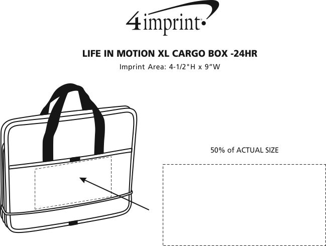 Imprint Area of Life in Motion XL Cargo Box - 24 hr