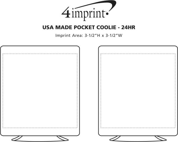 Imprint Area of USA Pocket Can Holder - 24 hr