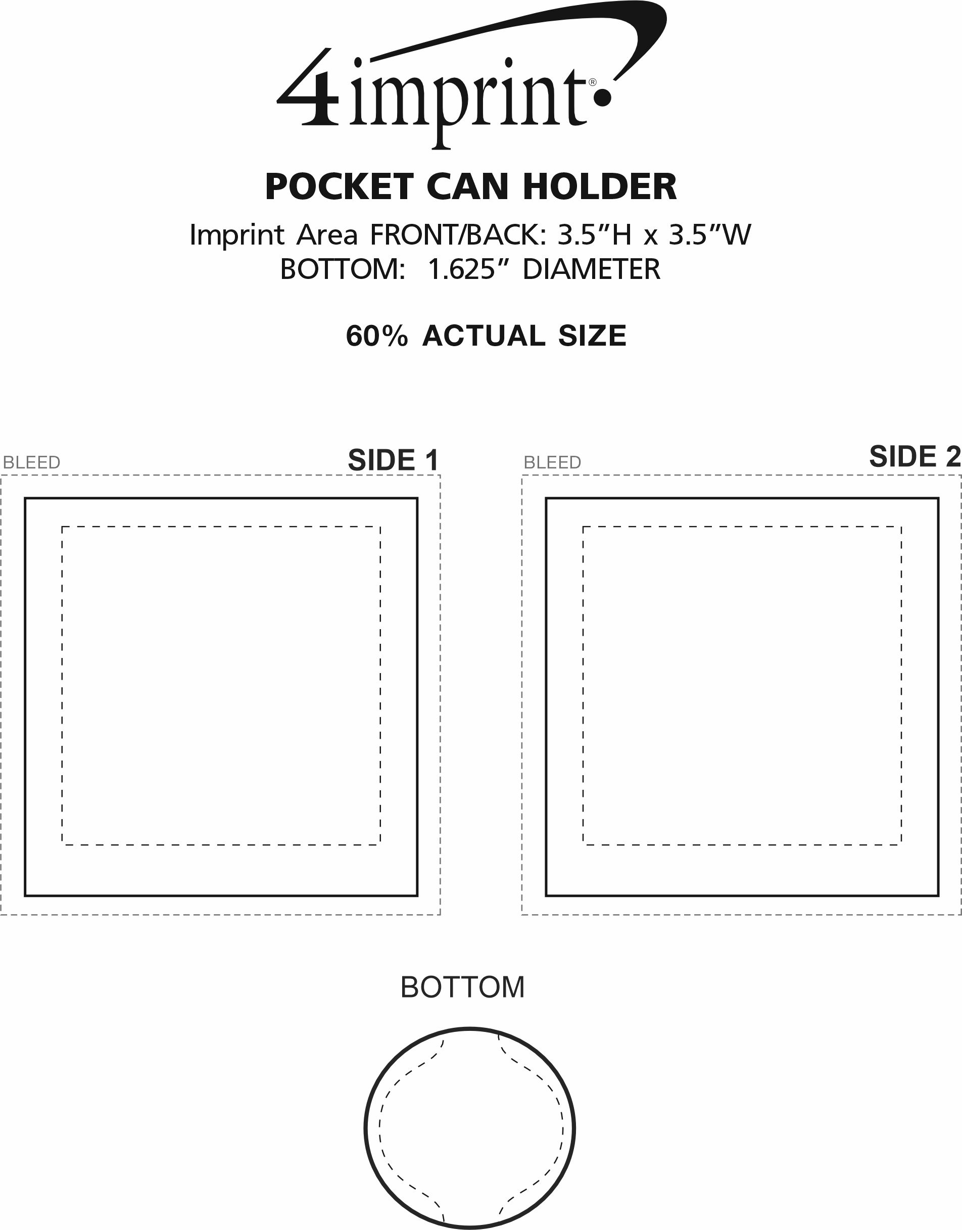 Imprint Area of Pocket Can Holder