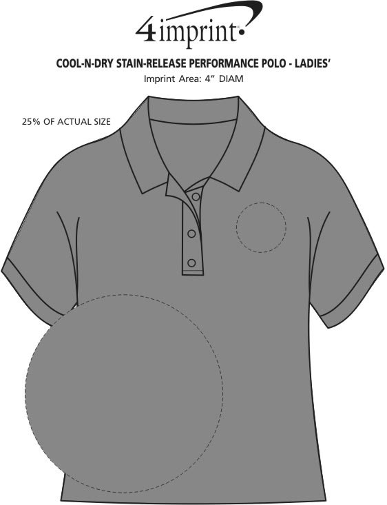Imprint Area of Cool & Dry Stain-Release Performance Polo - Ladies'