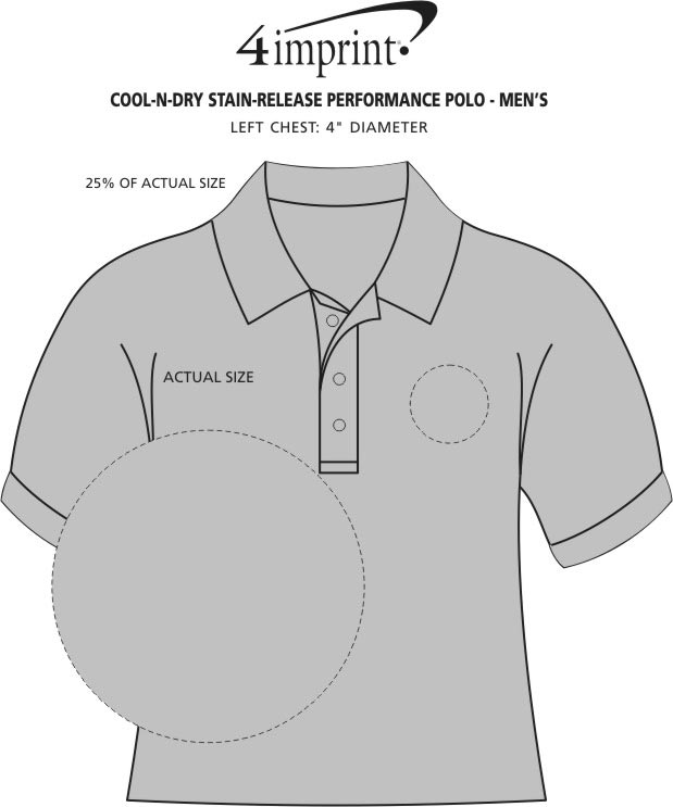 Imprint Area of Cool & Dry Stain-Release Performance Polo - Men's