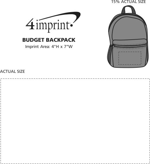 Imprint Area of Budget Backpack