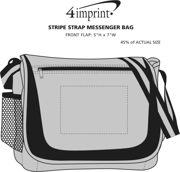 Imprint Area of Stripe Strap Messenger Bag
