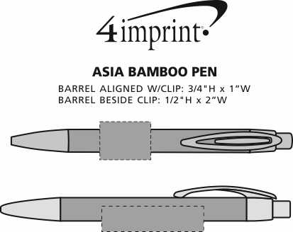 Imprint Area of Asia Bamboo Pen