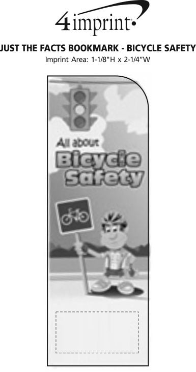 Imprint Area of Just the Facts Bookmark - Bicycle Safety