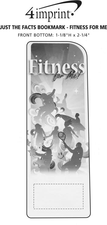 Imprint Area of Just the Facts Bookmark - Fitness For Me