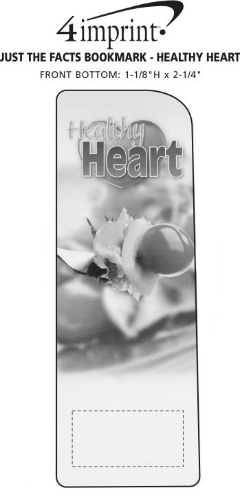 Imprint Area of Just the Facts Bookmark - Healthy Heart