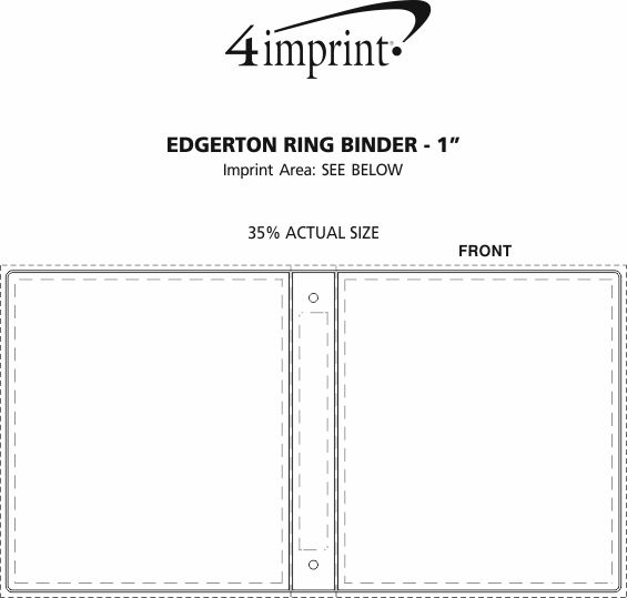 Imprint Area of Edgerton Organizer Ring Binder - 1"