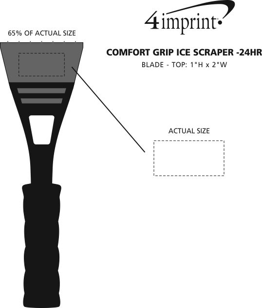 Imprint Area of Comfort Grip Ice Scraper - 24 hr