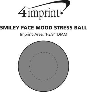 Imprint Area of Smiley Face Mood Stress Ball