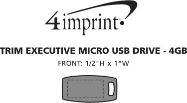 Imprint Area of Trim Executive Micro USB Drive - 4GB