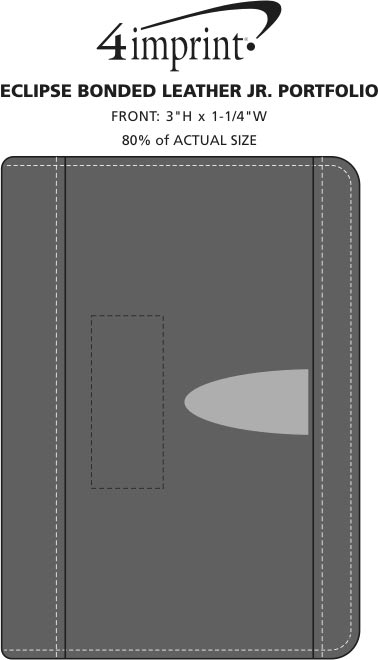 Imprint Area of Eclipse Bonded Leather Jr. Portfolio