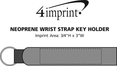 Imprint Area of Neoprene Wrist Strap Key Holder