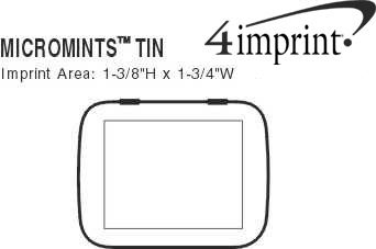 Imprint Area of Mint Tin with MicroMints