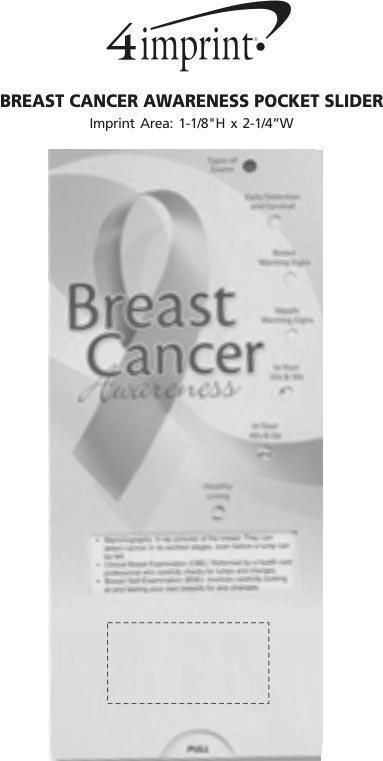 Imprint Area of Breast Cancer Awareness Pocket Slider