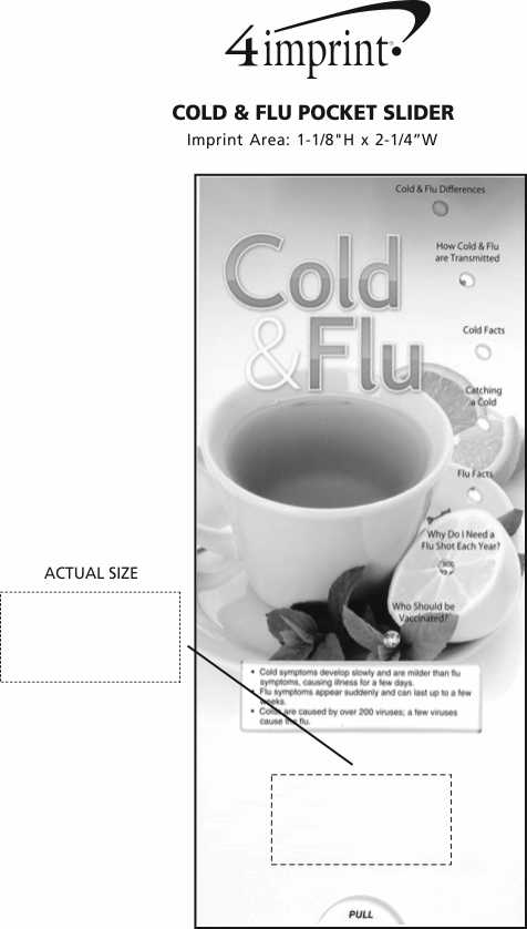 Imprint Area of Cold & Flu Pocket Slider