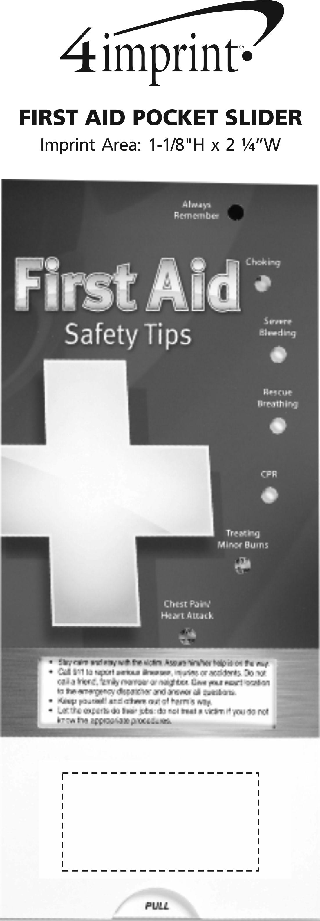 Imprint Area of First Aid Pocket Slider