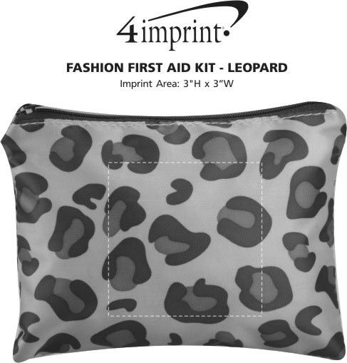 Imprint Area of Fashion First Aid Kit - Leopard