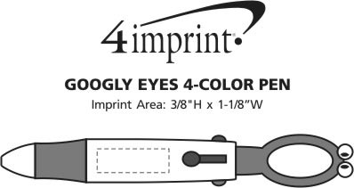 Imprint Area of Googly Eyes 4-Color Pen