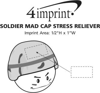 Imprint Area of Soldier Mad Cap Stress Reliever
