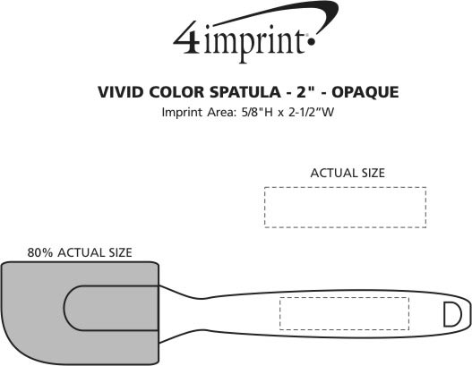 Imprint Area of Vivid Color Spatula - 2" - Opaque