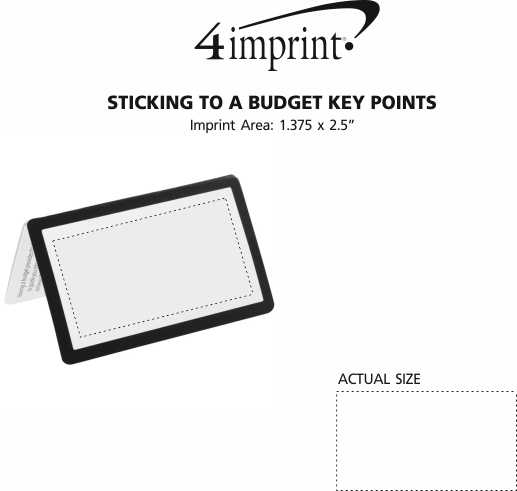 Imprint Area of Sticking to a Budget Key Points