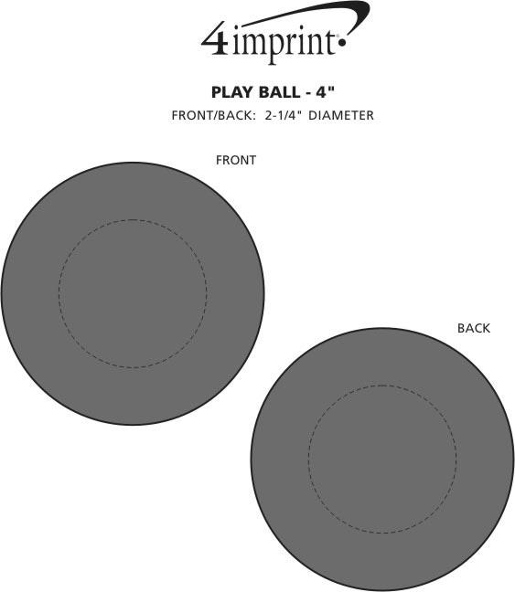Imprint Area of Play Ball - 4"