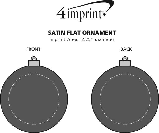 Imprint Area of Satin Flat Ornament