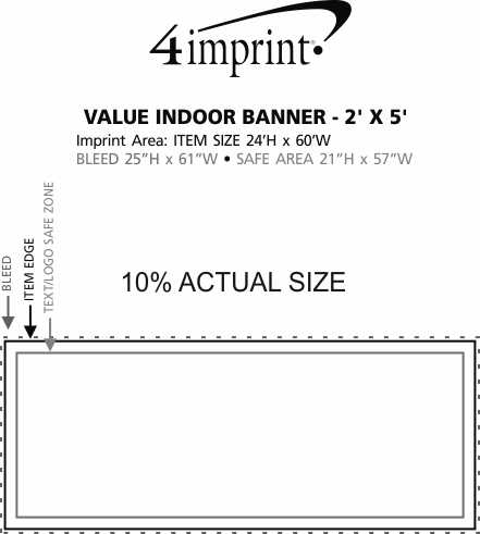 Imprint Area of Value Indoor Banner - 2' x 5'