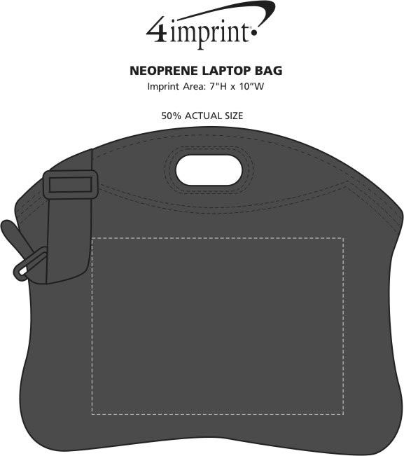 Imprint Area of Neoprene Laptop Bag