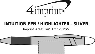 Imprint Area of Intuition Pen/Highlighter - Silver
