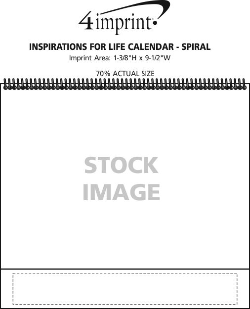 Imprint Area of Inspirations for Life Calendar - Spiral