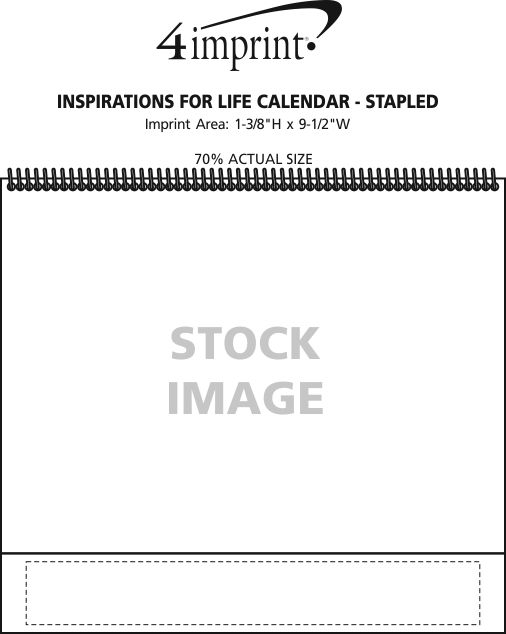 Imprint Area of Inspirations for Life Calendar - Stapled