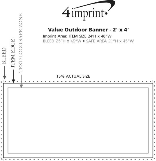 Imprint Area of Value Outdoor Banner - 2' x 4'