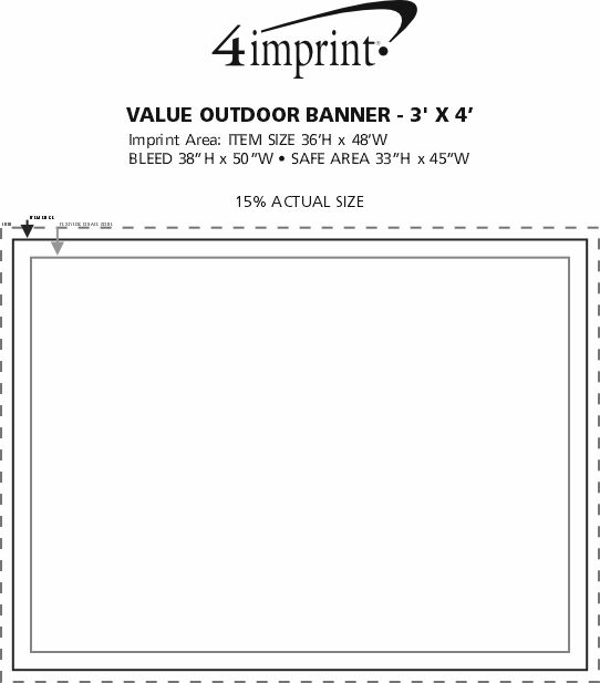 Imprint Area of Value Outdoor Banner - 3' x 4'