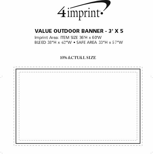 Imprint Area of Value Outdoor Banner - 3' x 5'