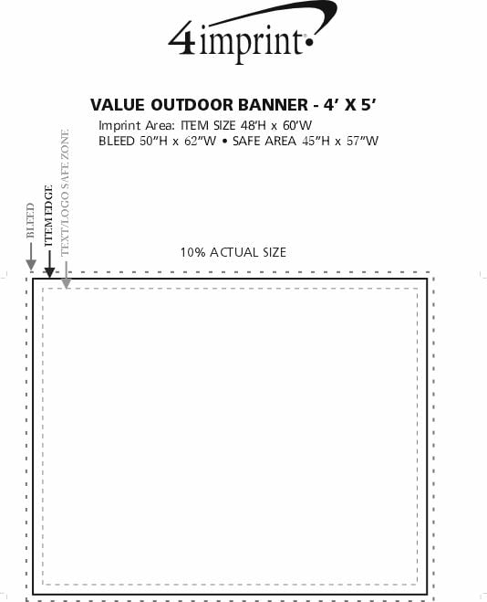 Imprint Area of Value Outdoor Banner - 4' x 5'