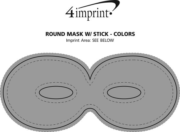 Imprint Area of Round Mask with Stick - Colors