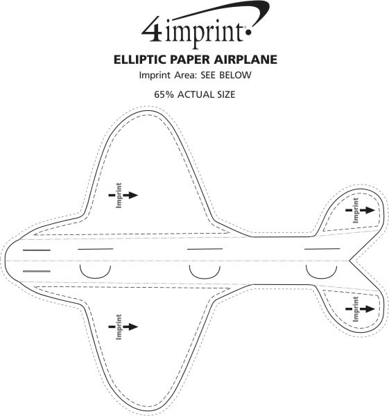 Imprint Area of Elliptic Paper Airplane