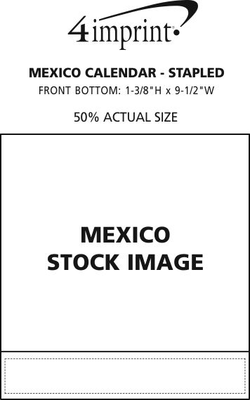 Imprint Area of Mexico Calendar - Stapled